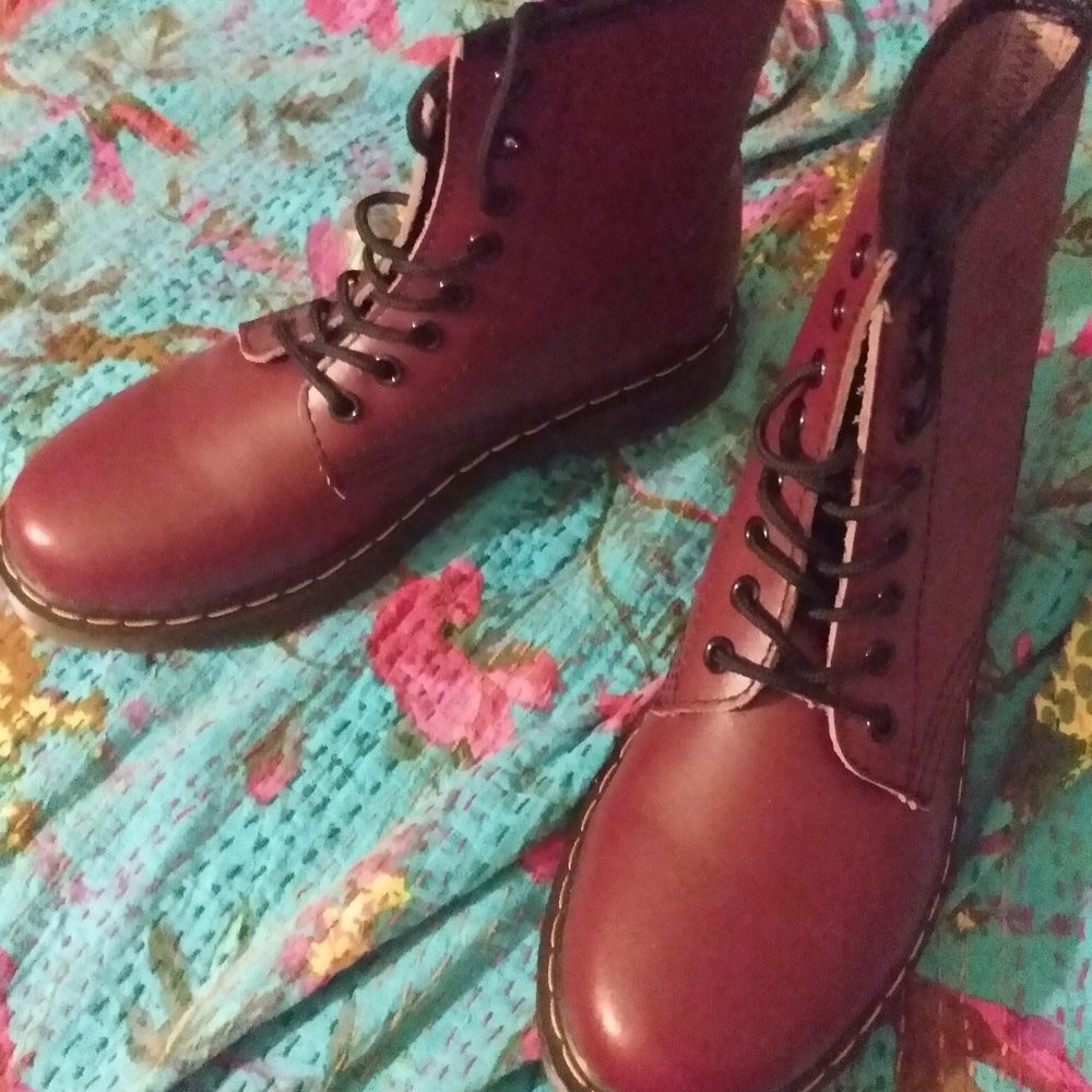 Dr. Martens 8 hole cherry red boots